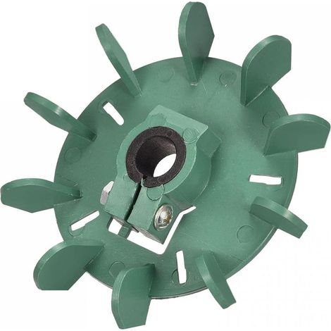 10 Kunststoff-Turbinenmotorlüfterflügel, runde Schaufelräder mit Wärmeableitung, 11,5–12 mm Innendurchmesser, grün (1/5)