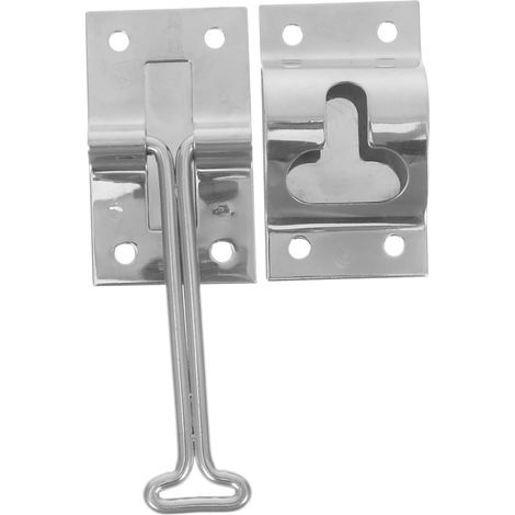 Cerradura de acero inoxidable para puerta de autocaravana, 13,7 cm, apta para entradas de furgonetas y remolques, robusta y duradera. Color plata. (1/5)