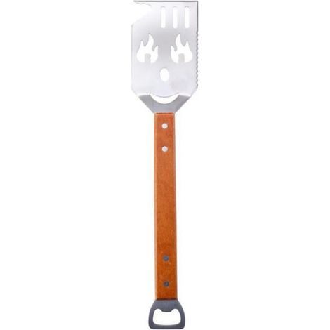 Spatule Barbecue 7 en 1 Extra Épaisse, Ustensile Multifonction Camping avec Tourne-Brochettes et Ouvre-Bouteille (1/4)