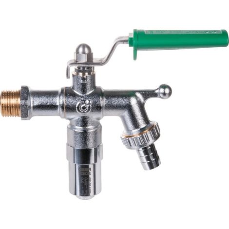 Thermador – Réducteur de pression chromé – Filetage plomberie 1/2'' – PN 16 – Norme sanitaire – Pour robinet sphérique de jardin