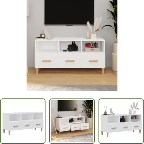 TV-Schrank Weiß - TV-Schrank Weiß 102x36x50 cm Holzwerkstoff (1/5)