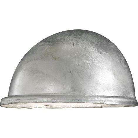 Applique Murale d'extérieur avec Petite Lampe Murale d'extérieur 25 W E14 Max et lentille Acrylique Opale givrée IP23 en Acier galvanisé Brut (1/4)
