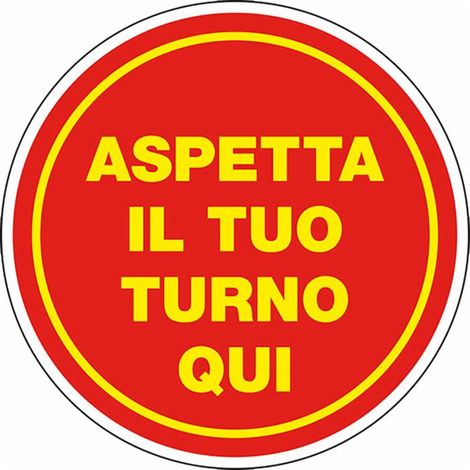 Segnaletica adesiva Covid-19 aspetta il turno
