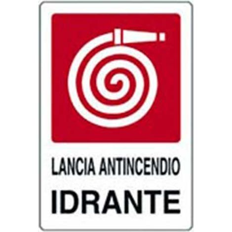 Cartello lancia antincendio idrante cm 20X30 (1/2)