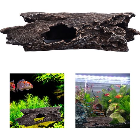Abri Naturel pour Terrarium - Grande Cachette en Forme de Tronc d'Arbre pour Reptiles Amphibiens et Tortues - Décoration Aquarium et Terrarium - AUTRES (1/5)