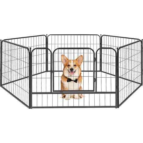 Youyijia Welpenauslauf mit Einhand-Sicherheitsschloss, 14-teiliger Laufstall für Hunde mit verstärkter Struktur, robuster Hundelaufstall für drinnen & draußen, schnell aufgebaut ohne Werkzeug (1/5)