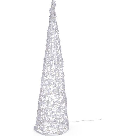 ALBERO LUMINOSO MINIMAL BIANCO 400 MICROLED DECORAZIONE INVERNALE ELLARY H60 BIO (1/3)