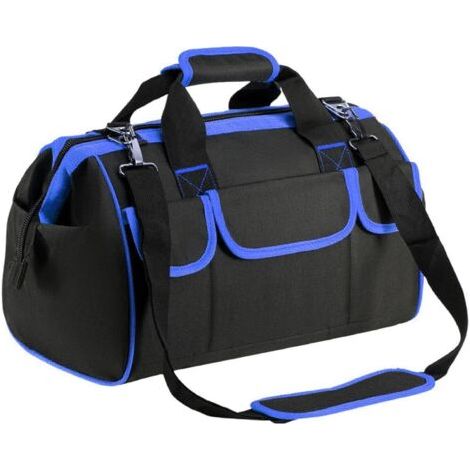 QORVA-Sacoche à Outils Professionnelle, Ceinture à Outil d'électricien, Pochette à Outils Organisateur, Pochette D'électricien Professionnel, Sac de Ceinture de Stockage de Matériel pour Plombiers(Ble