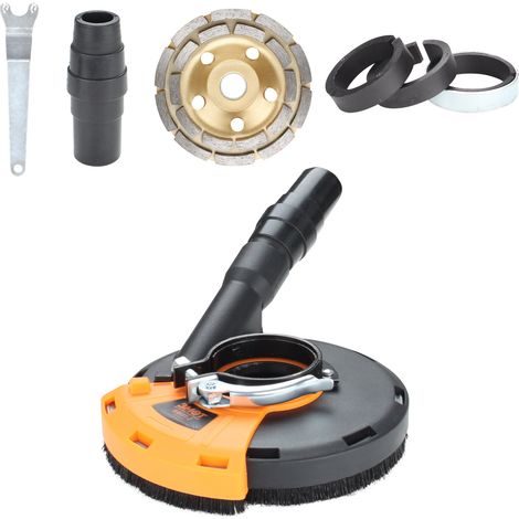 Wolketon Carcasa de aspiración para amoladora angular 125 mm – Campana de extracción de polvo universal para lijado (1/5)