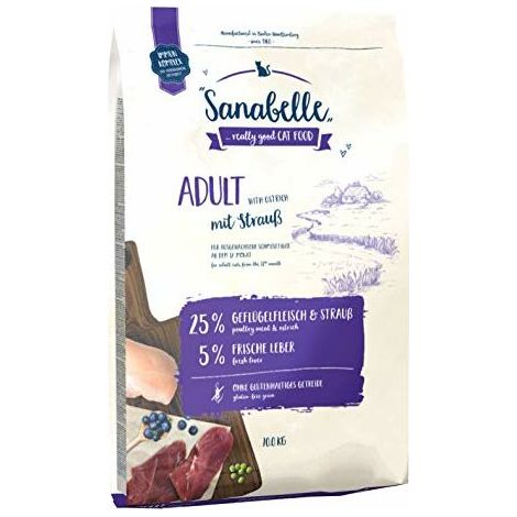 Sanabelle Adult con Struzzo  Cibo secco per gatti adulti (da 12 mesi)  1 x 10000 g (1/4)
