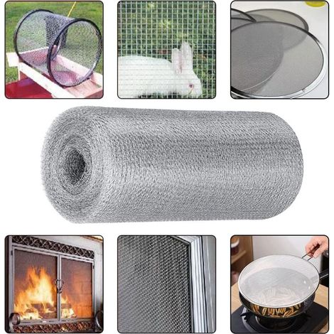 Grillage anti-rongeur en acier inoxydable 600 x 12,7 cm – Maille 3-5 mm – Installation facile pour portes et fenêtres – Protection contre rongeurs et insectes (1/4)