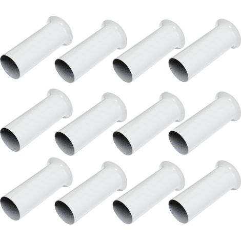 MINKUROW Candelabro Candelabro Cubierta de luz Mangas 12pcs Metal Blanco Candelabro Cubre Candelabro Bucles de iluminación con Candelabro Candelabro Manga (30x80mm) (1/5)