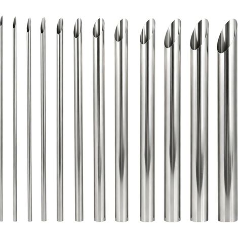 12pcs Perforateur pour Argile, Coupe-Trous Poterie Multitailles en Acier Inoxydable Argenté Outil Sculpture d'Argile pour Percer Sculpter Poterie Céramique et Les Projets DIY
