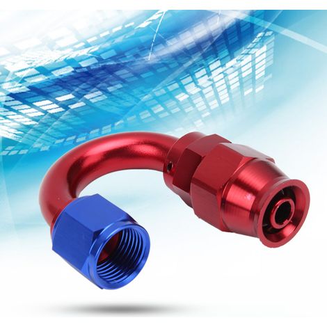 Raccord AN8 pivotant en alliage d'aluminium pour tuyau de refroidissement d'huile. Adaptateur pour tuyau d'huile. (1/5)