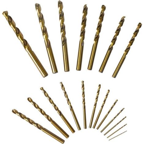 SET 19 PUNTE PER METALLO DEXTER PRO ATTACCO CILINDRICO MISURE 1 A 10 MM