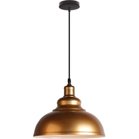 royaluxe- Suspension Luminaire Rétro Vintage Douille E27 Lustre D'Intérieur Abat-Jour En Métal Pour Bar, Grange, Café (1/5)
