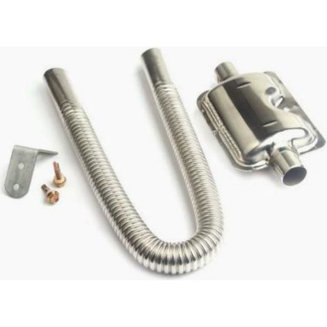 Chauffage diesel à air, kit d’échappement avec tuyau d’évacuation de 60 cm et silencieux, accessoires pour chauffage autonome diesel, système de chauffage (1/2)