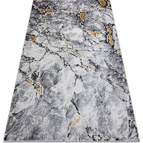 Modern GLOSS Teppich  528A 58 Marmor, Stein stilvoll, glamour elfenbein / schwarz beige 120x170 cm