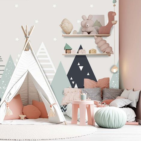 Papier peint enfant montagne scandinave papier peint (1/5)