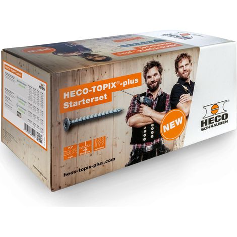 HECO-TOPIX-plus Profiset Zimmerer, Schraubensortiment (Ø 4,8 - 8,0 mm / Länge 40 - 200 mm) (1/2)