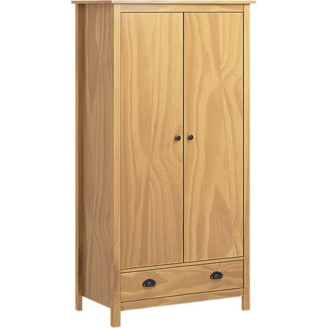 vidaXL Armadio a 2 Ante Hill 89x50x170 cm Legno Massello di Pino (1/5)