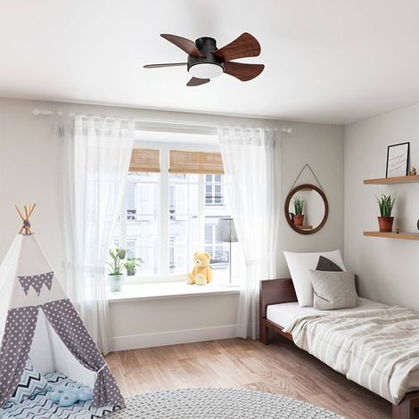 HANA Ventilateur de plafond brun Ø81 cm