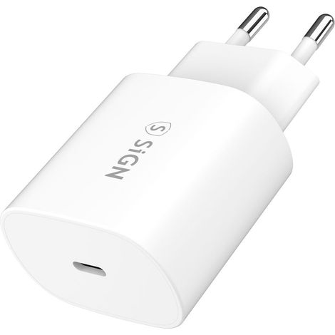 Sign Usb C Schnellladeger T 25W 3A Wei