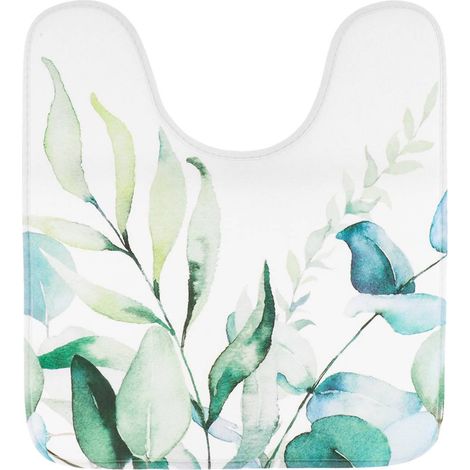 Bedruckte mikrofaser-wc-konturmatte 45x50 cm - aquarell - Tendance