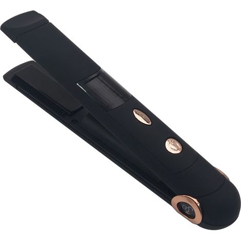 Mini lisseur sans fil rechargeable avec écran numérique température réglable céramique pour voyage coiffure rapide et pratique