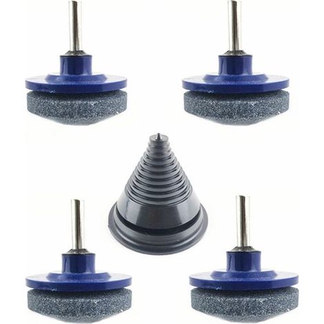 Afilador universal de cuchillas para cortacésped - Juego de 4 piezas con equilibrador (1/2)