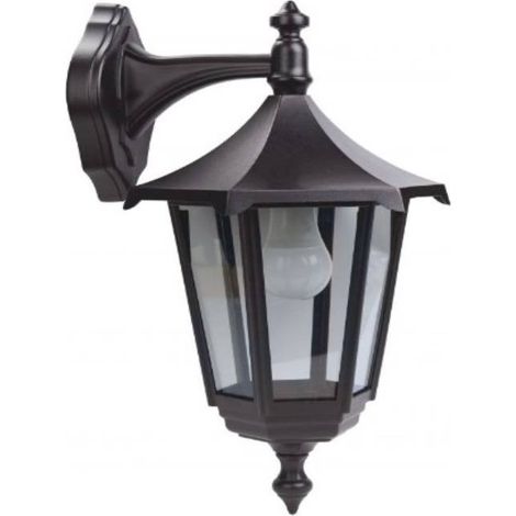 MONACO Appl. Mur Ext. (haut) IP43 IK02 noir E27 100W max. Lpe non incl. ARIC 3036 (1/3)