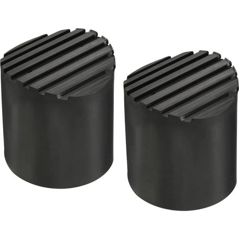 2Pcs Coussin, Antidérapant Caoutchouc, Protection Échelle, Noir 48mm, Pour Échelle Télescopique (1/5)