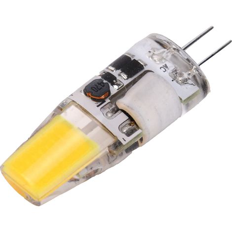 G4 LED 5W 600LM COB Silikonlampe, Deckenleuchte/Kronleuchterbirne AC/DC 12V 4,2x1,3cm, natürliches Licht 4000-4500K, neutralweiß, Packung x1. (1/5)