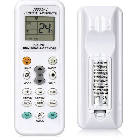 Telecommande Universelle Clim,Télécommande Universelle pour Climatiseur Fujitsu, Samsung, Daikin, Mitsubishi Electric, LG, Hisense, Geepas, Haier, Panasonic, Gree, etc (1/5)