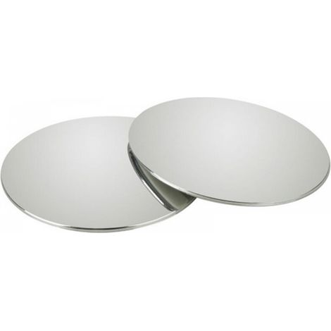 2 Pack 50mm Rotatif Voiture Angle Mort Miroir sans Cadre Rond 360°Rotate HD Verre Auto-adhésif Convexe Vue Arrière Voiture Côté Miroir Angle Mort Extérieur pour Véhicules, Moto, Camions et SUV (1/5)
