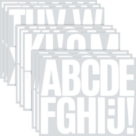 Lot de 108 autocollants en forme de lettres de l'alphabet - Grand format - 7,6 cm - Résistant aux intempéries - Pour extérieur, boîtes aux lettres, fenêtres, voitures (1/5)