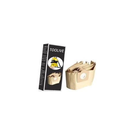 Sac d'aspirateur Karcher WD3 Premium avec Lot de 10 Sacs Droits, avec caractéristiques : Sac (1/5)