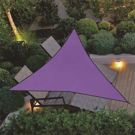 Voile Pare-Soleil Triangle Equilateral - Tissu Blocant UV - Pour Jardin Terrasse Patio - 4 m x 4 m x 4 m - 1 Pièce (1/4)