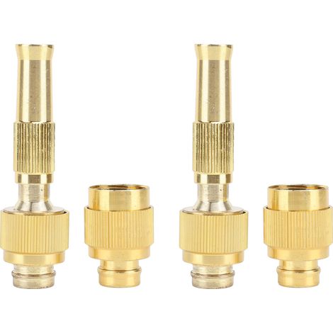 Buse de pulvérisation pour tuyau d'eau de jardin, 2 jeux, 7 GPM, 80 PSI, connecteur d'entrée à filetage G1/2, robuste pour le lavage de voiture, l'arrosage des fleurs