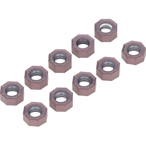 10 plaquettes CNC en carbure revêtues de bronze pour tours industriels et fraisage (1/5)
