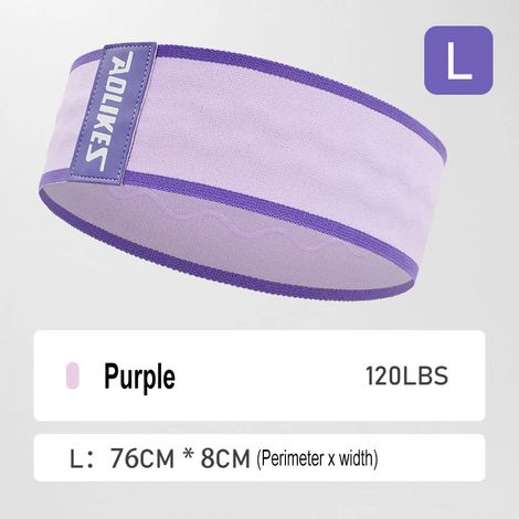 (Violet, Taille L) Sangle de résistance pour fessiers, sangle d'étirement, équipement de yoga (1/5)