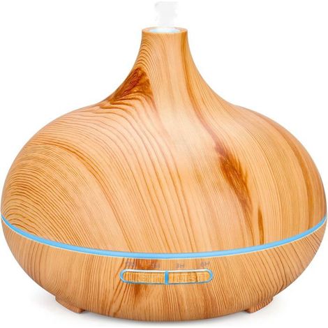 Ecleanfy - Diffuseur d'huiles essentielles 500 ml, diffuseur humidificateur ultrasonique avec lumières LED 7 couleurs (1/5)