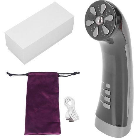 Appareil de beauté faciale RF à micro-courant domestique, lumière colorée liftante et raffermissante, masseur facial vibrant (1/5)
