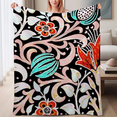 Couverture de lit en polaire, jeté doux et chaud pour le printemps, légère et luxueuse en microfibre de polyester, décoration intérieure cosy, cadeau pour tout le monde,6080 pouces (1/4)