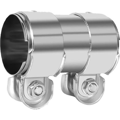Collier Echappement, 51mm x 95mm Collier de Serrage Double d'échappement, Raccord de Tuyau d'echappements, colliers de Serrage Double pour Raccords, pour Diamètre de 51mm Tuyaux d'échappement (1/5)
