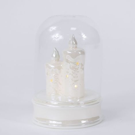 Candele con cupola in vetro luci in porcellana per decorazioni di natale regali (1/5)