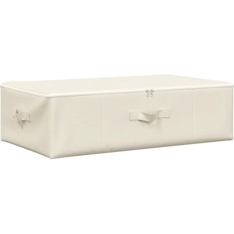Maison Exclusive - Scatola Portaoggetti in Tessuto 70x40x18 cm Crema