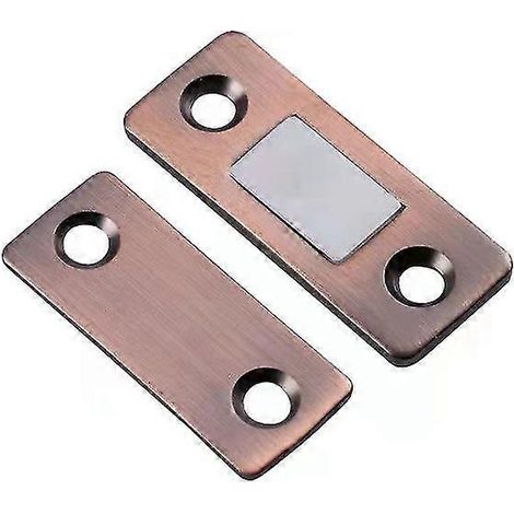 Ecleanfy - Lot de 5 aimants ultra-fins autocollants pour porte et tiroir, fermeture magnétique pour meubles, rouge rétro