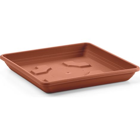 SOTTOVASO QUADRATO 50CM 60% RICICLABILE TERRACOTTA