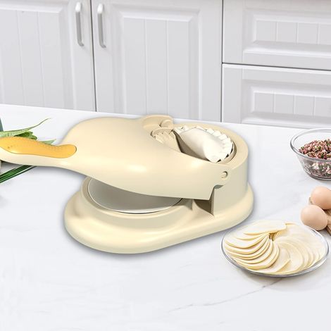 Macchina per ravioli 2 in 1, stampo per ravioli e macchina per impasto per ravioli, macchina per pasta per ravioli, stampo per ravioli (beige) (1/5)